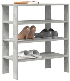 vidaXL Pantofar, gri beton, 61x32x70 cm, lemn prelucrat