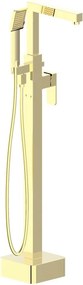 Baterie cada - dus freestanding Inter Ceramic auriu lucios cu set de dus