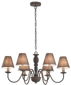 Candelabru Fatima, E14, Grey, 6 X Max 40W, 4163600, Viokef Grecia