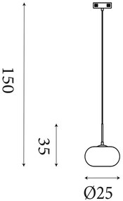 Pendul LED metal auriu sticla decorativa Confetti