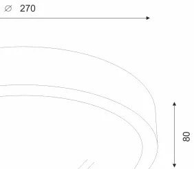 Plafonieră LED Brilagi CARVALHO SLIM 1xE27/60W/230V stejar nuc d. 27 cm
