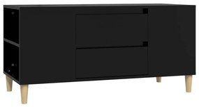 819597 vidaXL Comodă TV, negru, 102x44,5x50 cm, lemn prelucrat