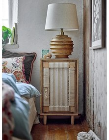 Veioză în culoare naturală închisă cu abajur textil (înălțime 54 cm) Svale – Bloomingville