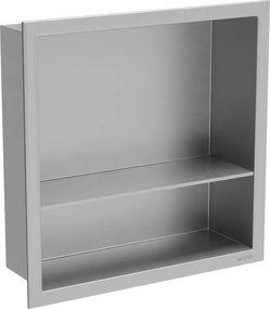 Mexen X-Wall-R poliță cu flanșă și raft 30 x 30 cm, inox - 1910303010S