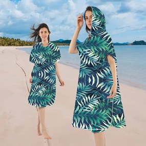 Poncho prosop de plaja BORNEO albastru inchis 80x145 cm