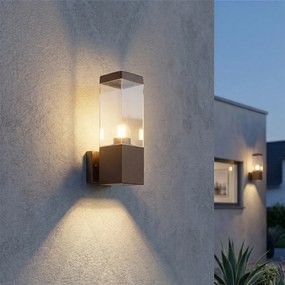 Aplică modernă de perete pentru exterior maro ruginiu IP44 - Malios