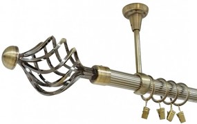 Galerie tavan simpla NAVONA STRIAT /25 - aur antic (Alege marime: 360 cm)