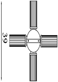 Plafoniera baie metal alama satin IP44 Imperial 4L