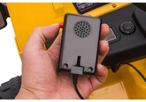 Mașinuță electrică încărcător CAT 60W/4500 mAh galben/negru