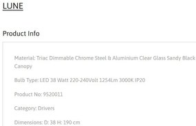 Lustra cu 5 pendule LED design modern LUNE
