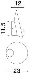 Aplica de perete design modern Minim alb