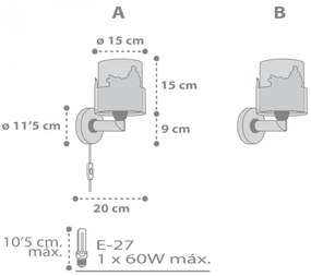 Aplică pentru copii LOVING DEER 1xE27/60W/230V Dalber 61279