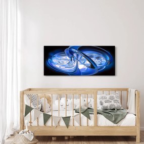 Tabloul abstract albastru (120x50 cm)