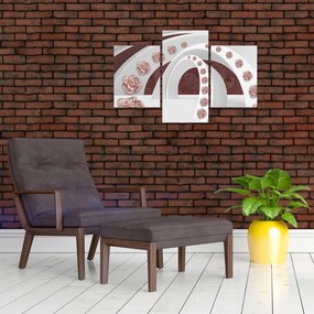 Tablou - Arcade 3D cu flori (90x60 cm)