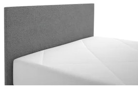 Pat tapițat DARIA 120x200 cm, cu spațiu de depozitare și saltea, gri