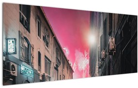 Tablou - Artificii din Marseille (120x50 cm), în 40 de alte dimensiuni noi