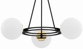 Lustra suspendata 3L eleganta AMALFI negru
