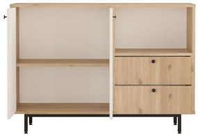 Comodă Rebutia 2 (Stejar + Alb) . 1102498