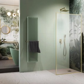Paravan de dus tip Walk-in Radaway Modo F SL II auriu periat-transparent 100 cm sticla securizata 8 mm dreapta