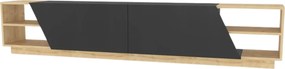 Comoda TV RHODES, stejar/gri antracit, PAL melaminat, 240x37x47 cm