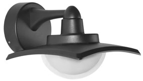 Aplica perete exterior moderna neagra cu led Isola 4k