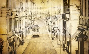 Fototapet - Orașul Vintage (254x184 cm)