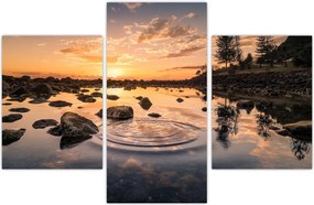 Tablou - Suprafața apei la apus de soare (90x60 cm)