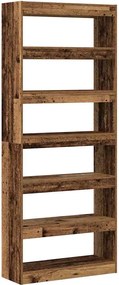 vidaXL Dulap pentru cărți Lemn vechi 80 x 30 x 198 cm Lemn compozit