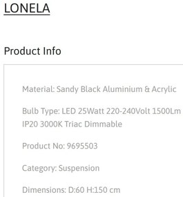 Lustra LED suspendata design modern LONELA I, NVL-9695503
