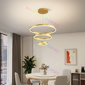 Lustra LED Cu Telecomanda, Elit's Esn1719-600-GD, 154W