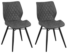 Set 2 buc. scaune pentru sufragerie Lissa (gri). 1009996