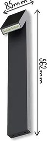 Viking - Lampă solară LED, 1,4 W, 3,7 V, IP65, 3000 K