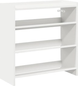 vidaXL Pantofar, alb, 60x25x62 cm, lemn prelucrat