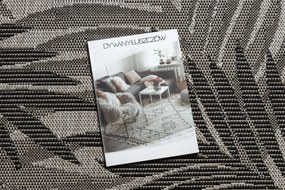 Covor sisal Floorlux 20504 Frunze argintiu si negru Junglă - SECUNDAR-COTATI PRODUSUL