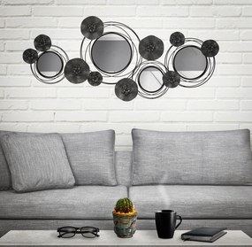 Decoratiune de perete cu oglinda DARK (cm) 117X5,5X49