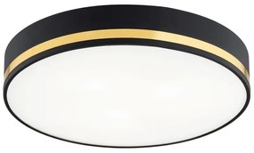 Plafonieră AMORE 2xE27/15W/230V diametru 35 cm neagră/aurie Argon 7041