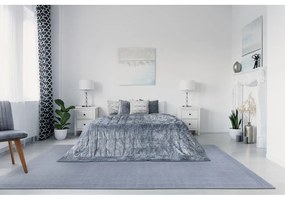 Covor albastru din lână 160x240 cm Linea – Agnella
