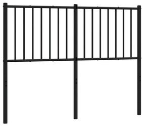 350895 vidaXL Tăblie de pat metalică, negru, 120 cm