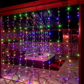 Perdea luminoasă de Crăciun - 3x3 m, 300 LED, colorat