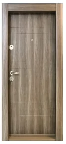 Usa metalica de apartament cu izolatie si vizor Novo Doors First Class NDS19, Cu toc imbracat si folie PVC, Deschidere Stanga Dreapta, Dimensiune