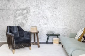 Fototapet, Elevation Lines, White, Rebel Walls