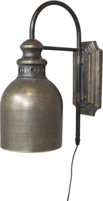 Lampă de perete, din alama antichizata, H38/L26/W16 cm