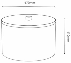 Cutie de metal pentru depozitare 12x17,5 cm alb