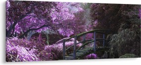 Tablou - copaci violeți (120x50 cm)