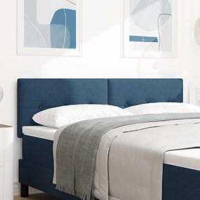 vidaXL Tăblie LED cu Butoane Albastră de 72 cm, Țesătură
