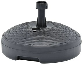vidaXL Suport umbrelă umplut nisip/apă antracit 20 L plastic ratan
