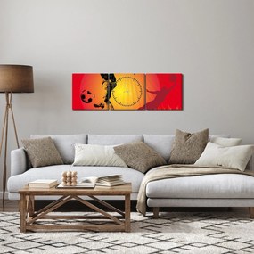 Tablou - Fotbal (cu ceas) (90x30 cm)