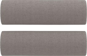 vidaXL Perne decorative, 2 buc., gri taupe, Ø15x50 cm, textil