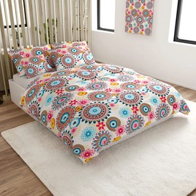 Lenjerie de pat din microfibra GEOMANDALA colorata Dimensiune lenjerie de pat: 70 x 90 cm | 140 x 200 cm