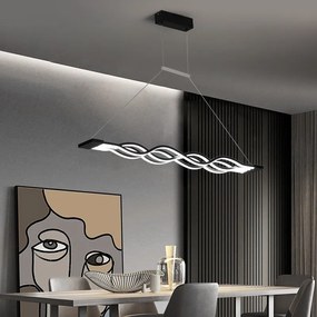 Lustră LED cu Telecomandă, 160W, Acril, Negru